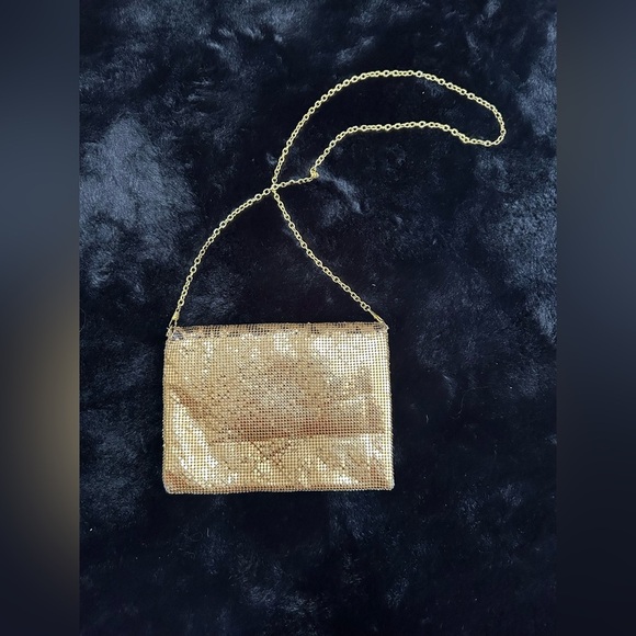 Vintage Gold Mesh Purse with Leopard Print Detail - Picture 4 of 12